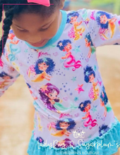 Load image into Gallery viewer, Brown Sugar Lovely Melanin Mermaid Long Sleeve Swimsuit (RASH GUARD)
