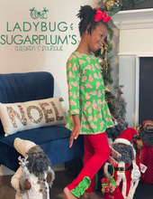 Load image into Gallery viewer, Christmas Cakes Sibling Collection PEPLUM TOP & LEGGINGS