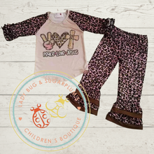 Load image into Gallery viewer, PEACE, LOVE & JESUS Cheetah Bell Set