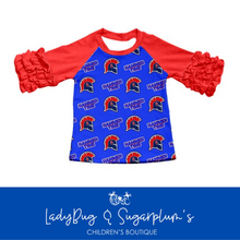 Load image into Gallery viewer, Brooks County GIRLS "Bring the Hammer" Ruffle Sleeve RAGLAN