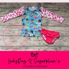 Load image into Gallery viewer, Surfer Girl Long Sleeve Swimsuit (RASH GUARD)