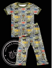 Load image into Gallery viewer, Brown Sugar Lovely LITTLE BOY ARMY Pajamas
