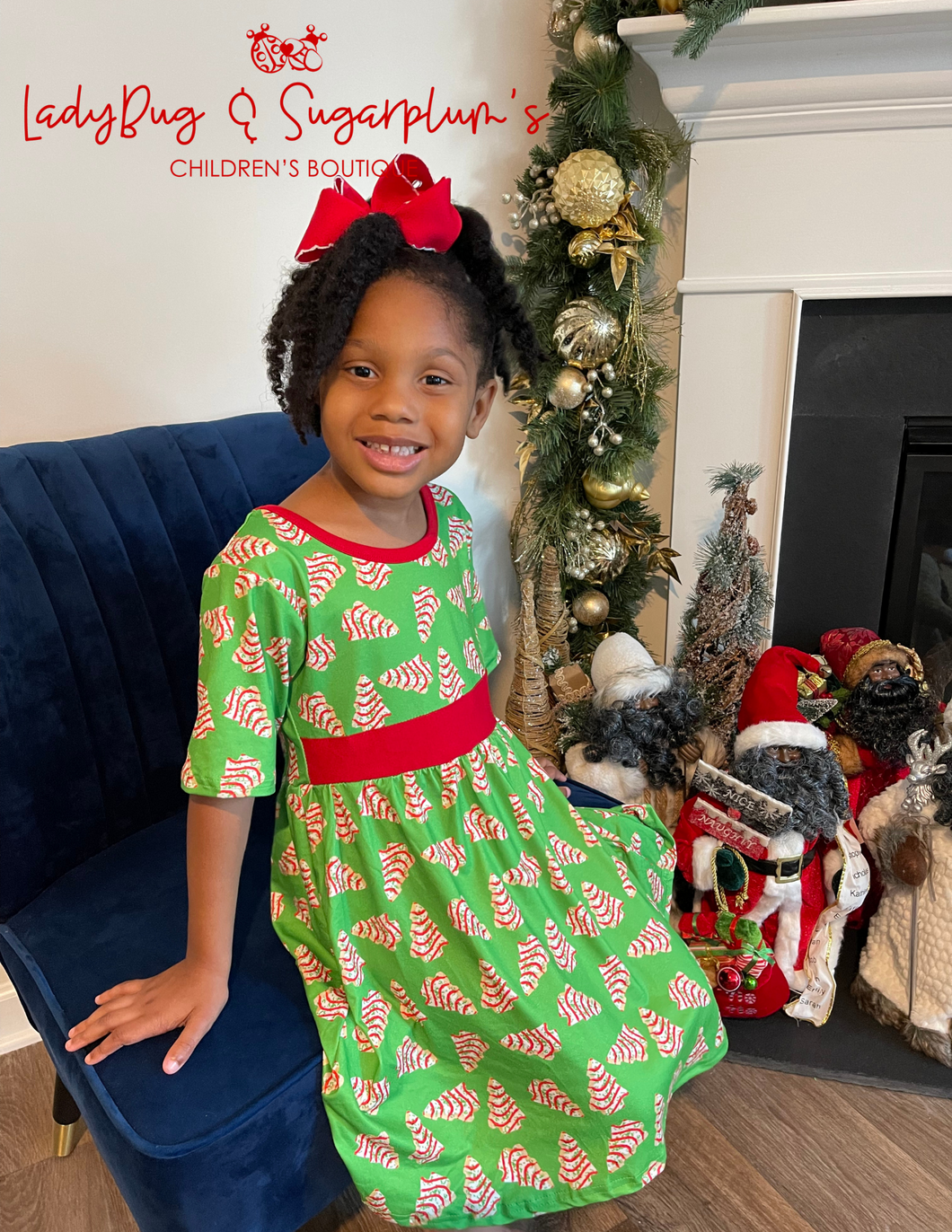 Christmas Cakes Sibling Collection TWIRL DRESS