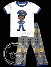 Load image into Gallery viewer, Brown Sugar Boys Police Pajamas
