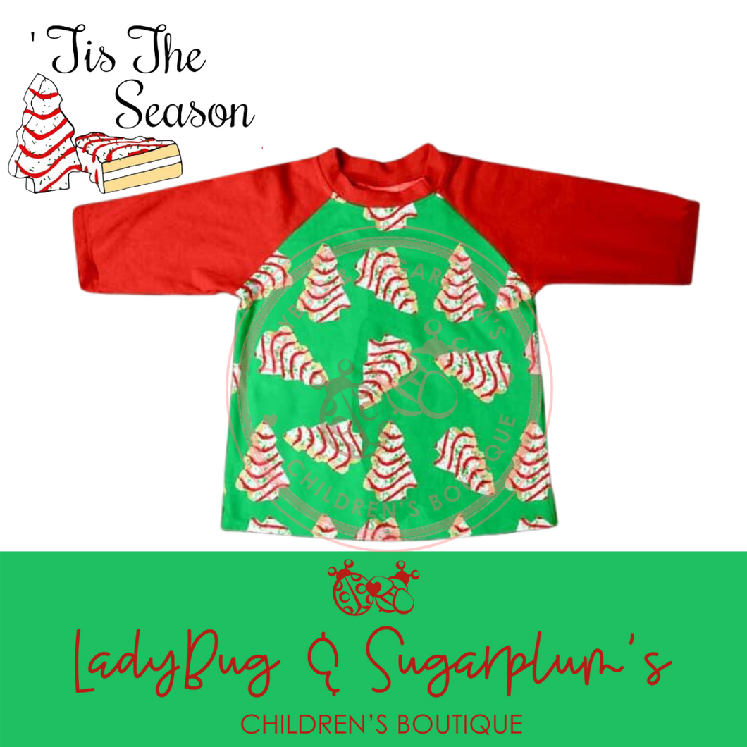 Christmas Cakes Sibling Collection BOYS RAGLAN