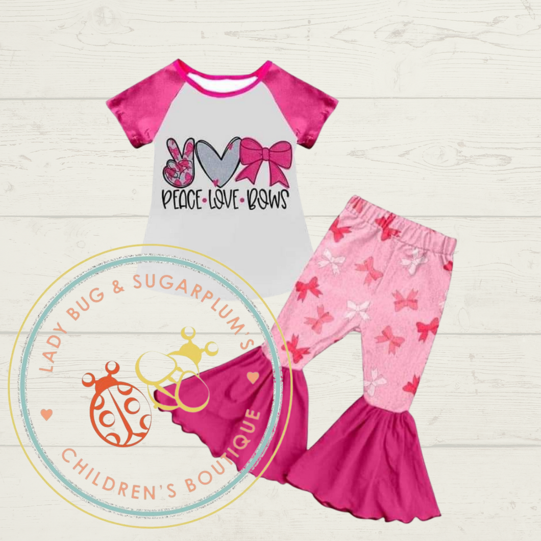 Peace, Love & Bows Bell Set