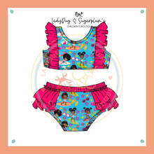 Load image into Gallery viewer, Surfer Girl Ruffled Two Piece Swimsuit
